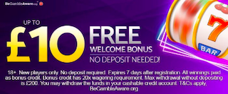 free welcome bonus no deposit